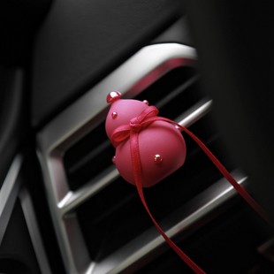 原创手工火龙果色葫芦车载香薰多巴胺汽车空调出风口香水汽车好物