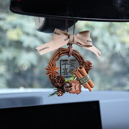 平安喜乐藤条原创手工车挂