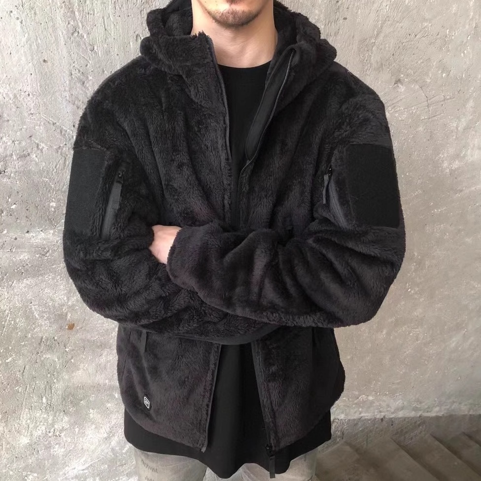 TAD LYNX  双面抓绒保暖休闲连帽夹克，polartec摇粒绒运动帽衫