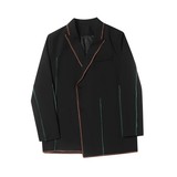 24年春新款潮流个性设计多彩拷边装饰廓形宽松休闲西装TF56-P130，男装西服，星座1304（原C205）