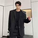 21年秋新款个性设计带可拆卸项链装饰文艺休闲宽松西服TF74-P125，男装西服，星座1304（原C205）