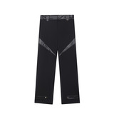 22年秋季新款潮流时髦小众个性设计皮撞色拼料休闲长西裤F111-P85，男装西裤，星座1304（原C205）