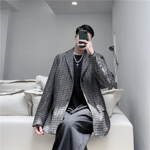 20年秋季新款个性设计经编亮丝小香风宽松休闲加厚西服TF36-P125