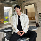 25春季新款潮流时髦韩版个性织带撞色小众休闲夹克外套T162-P135，商品下架区，星座1304（原C205）