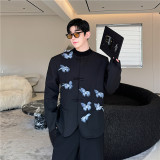 24年秋季新款潮流时髦个性小众可动蝴蝶装饰走秀舞台西服957-P155，男装西服，星座1304（原C205）