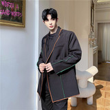 24年春新款潮流个性设计多彩拷边装饰廓形宽松休闲西装TF56-P130，男装西服，星座1304（原C205）