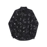 23年春夏潮流时髦不规则碎点数码印宽松休闲韩版造型衬衣S219-P75，男装衬衫，星座1304（原C205）