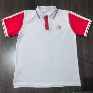 北京牛栏山学校夏季纯棉白色运动校服套装POLO衫+直筒裤子可定制