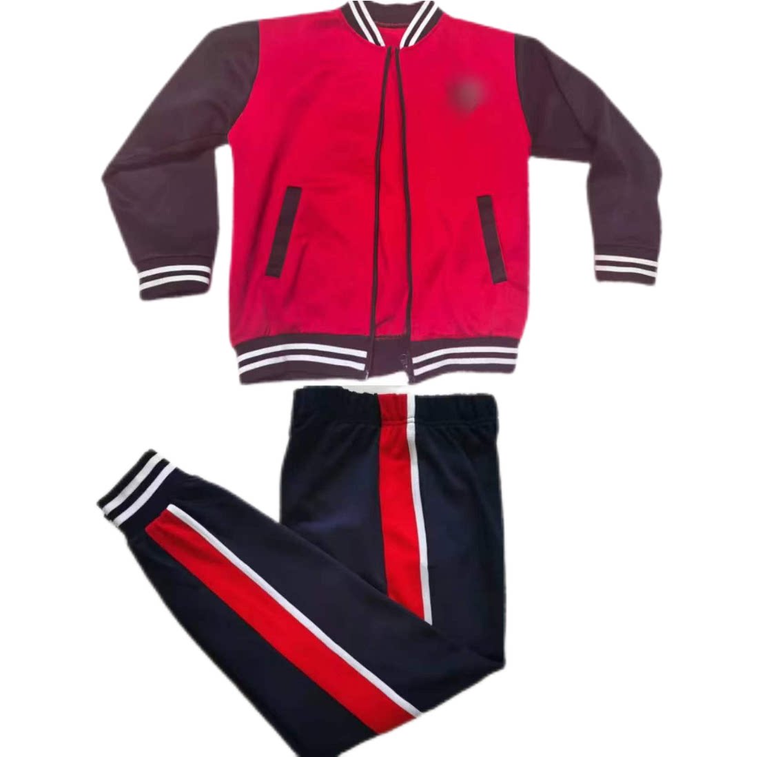 北京陈经纶学校同款春秋校服套装红色棒球服收口校裤纯棉中小学生