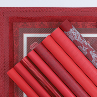 花喜爱节庆喜庆包装 材料 纸系红色包花纸防水造型纸婚礼年宵花包装