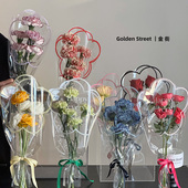 花喜爱花朵朵多支袋花店花束袋节日鲜花袋透明袋花店用品包花材料