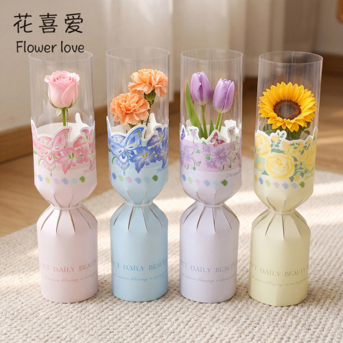 雾面花裹透明花袋花艺包装纸