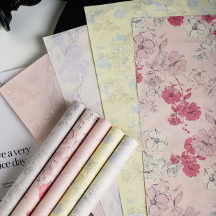 花喜爱新款 纸包花纸手工diy材料花店 那年花开风华纸防水花艺包装