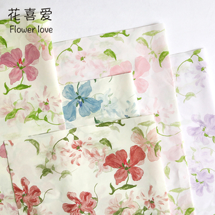 花喜爱 蓝樱花雪梨纸鲜花花束包花纸手工diy礼物包装纸花艺资材