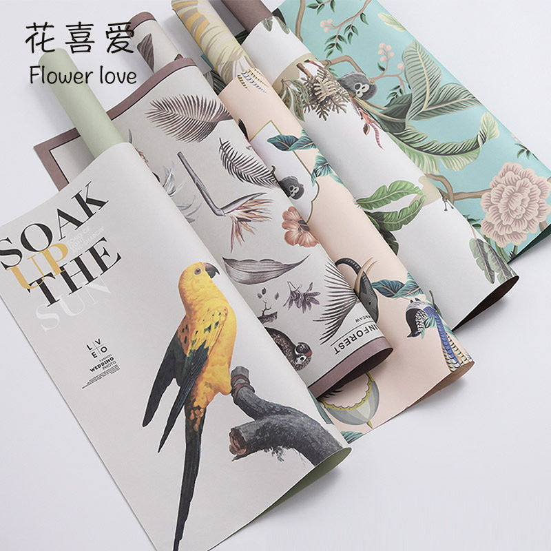 花喜爱防水硬挺风华纸维多利印花纸包花纸花卉艺术纸鲜花包装材料
