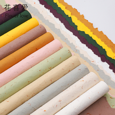 花喜爱手撕花瓣纸东巴纸艺术纸