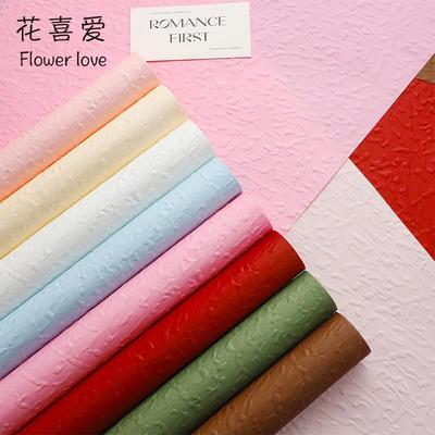 网红浮雕石纹纸立体压纹纸花喜爱