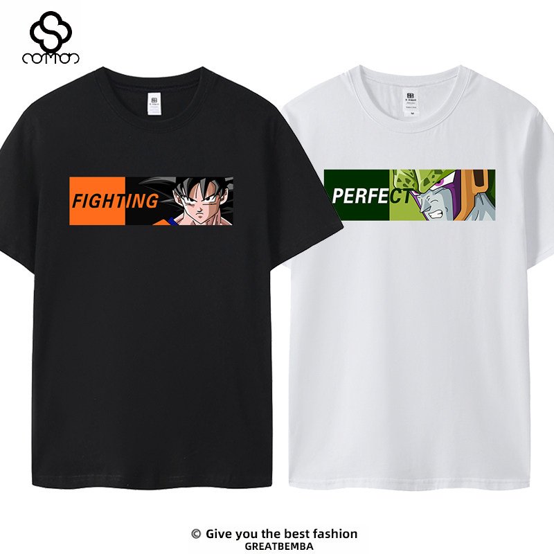 春夏季七龙珠欧布比克悟空短袖T恤男休闲大码日系动漫卡通潮流