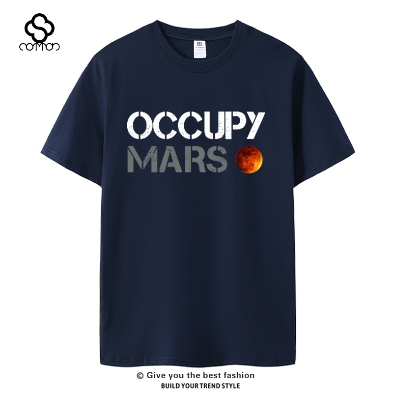 马斯克占领火星Occupy Mars短袖T恤SpaceX休闲男女星舰5二次发射