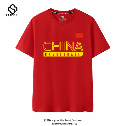 篮球服短袖中国篮球短袖T恤国家队CHINA BASKETBALL训练教练服男