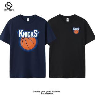 尼克斯队短袖尼克斯T恤训练服篮球运动布伦森短袖大码夏季男