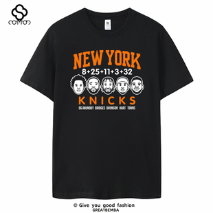 T恤篮球男大码 夏季 11号唐斯哈特T恤半袖 纽约尼克斯布伦森T恤短袖