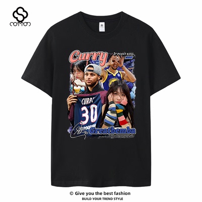 篮球短袖男美式休闲T恤快船队欧文蛇姐库里30号哈登伦纳德大码潮