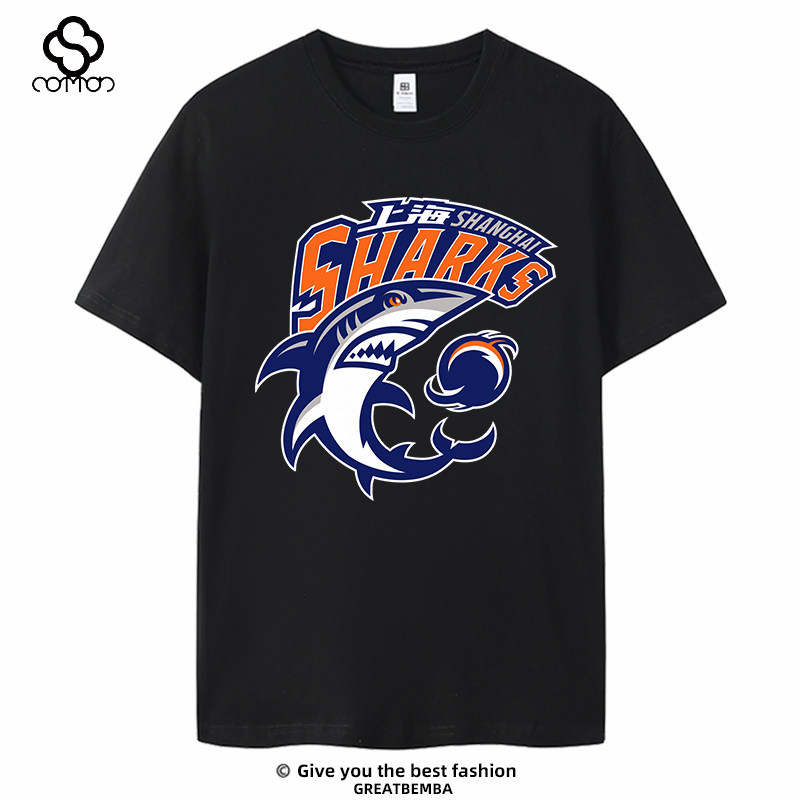 新款上海久事队短袖T恤投篮训练服球衣男篮球运动休闲大码春夏季