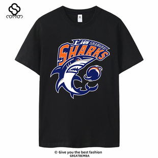 新款上海久事队短袖T恤投篮训练服球衣男篮球运动休闲大码春夏季