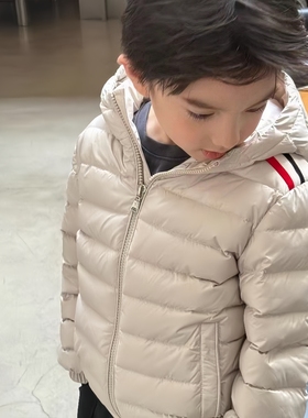 新国标90%白鹅绒 儿童织带连帽羽绒服25秋冬季新男女童装鹅绒外套