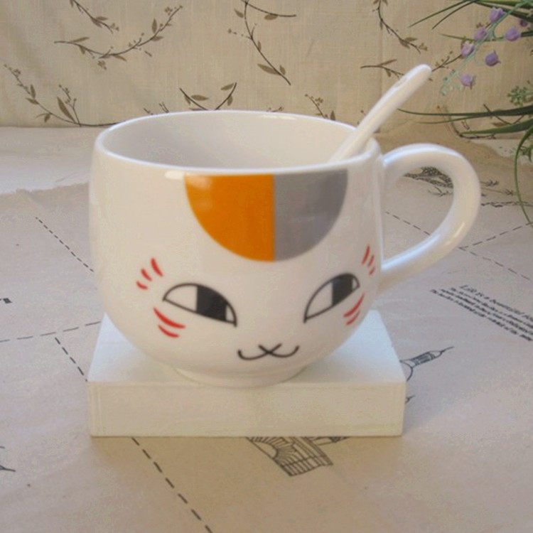 猫咪老师夏目友人帐水杯外贸杯子奶茶杯大肚杯日式卡通陶瓷杯子