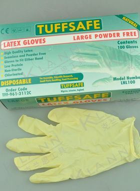 英国TUFFSAFE抛弃型防化乳胶手套TFF-961-3112C 克伦威尔个人防护