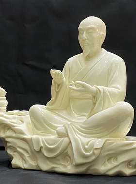 德化白瓷茶圣陆羽禅意