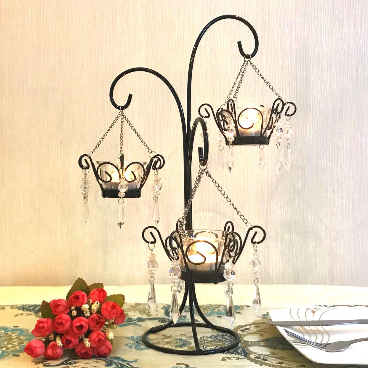 北欧式风家居摆件圣诞西餐蜡烛台