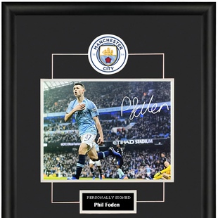 收藏 菲尔福登 亲笔签名 照片裱框 含SA证书 曼城 礼物周边