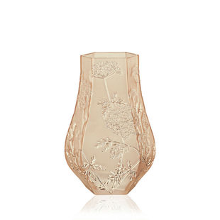 Lalique莱俪OMBELLES花瓶黄金光泽水晶法国设计水晶摆件艺术 代购