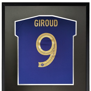 吉鲁 2022法国队 亲笔签名足球服球衣 裱框 含sa证书