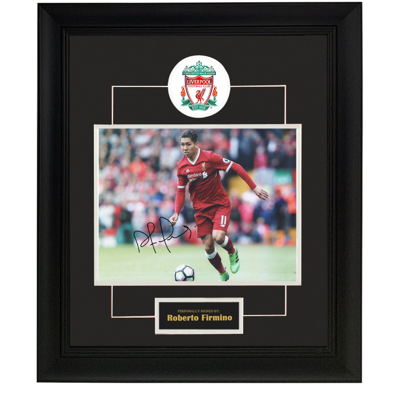 利物浦 罗伯托菲尔米诺 亲笔签名照片 含SA证书  裱框