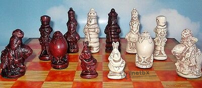 代购爱丽丝梦游仙境主题国际象棋透过仙境镜子红木624摆件客厅