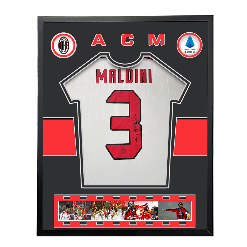 0607欧冠决赛AC米兰  保罗马尔蒂尼 亲笔签名球衣 足球服含SA证书