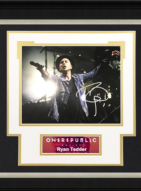 收藏 瑞恩泰德 OneRepublic主唱 亲笔签名 照片裱框 含SA证书