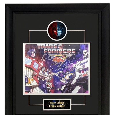 彼得库伦 弗兰克维尔克 亲笔签名照片裱框 变形金刚G1配音 含证书