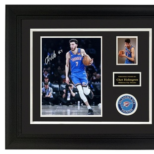 雷霆队7号切特霍姆格伦签名照片 带证书 含裱框