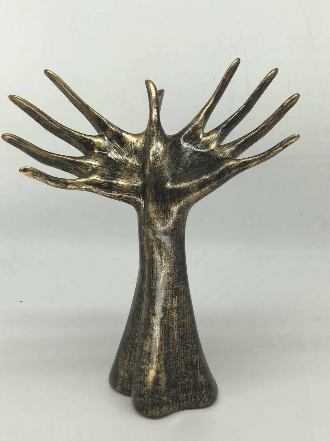 代购 两只手十指展开艺术手工制作雕塑青铜雕像客厅摆件装饰古董