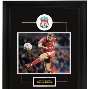 史蒂文杰拉德 亲笔签名照片裱框含SA证书礼物