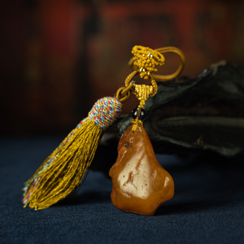 琥珀时光&mdash;天然原皮随型蜜蜡琥珀原石打磨吊坠手把件挂件吊坠收藏