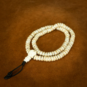 原生态 清代算盘珠型珍珠大圆满108颗老念珠佛珠手持珠串收藏品