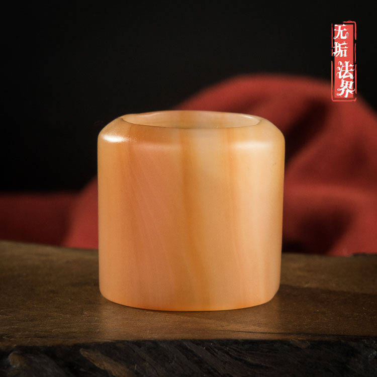 藏传老工清代老工内旋天然玉化老玛瑙整料制作老扳指戒指法戒藏戒