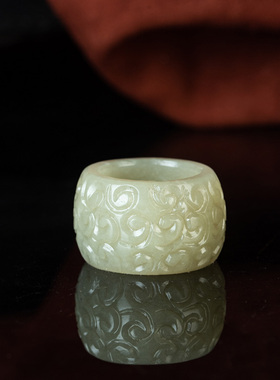 清代精品包邮扳指老和田玉