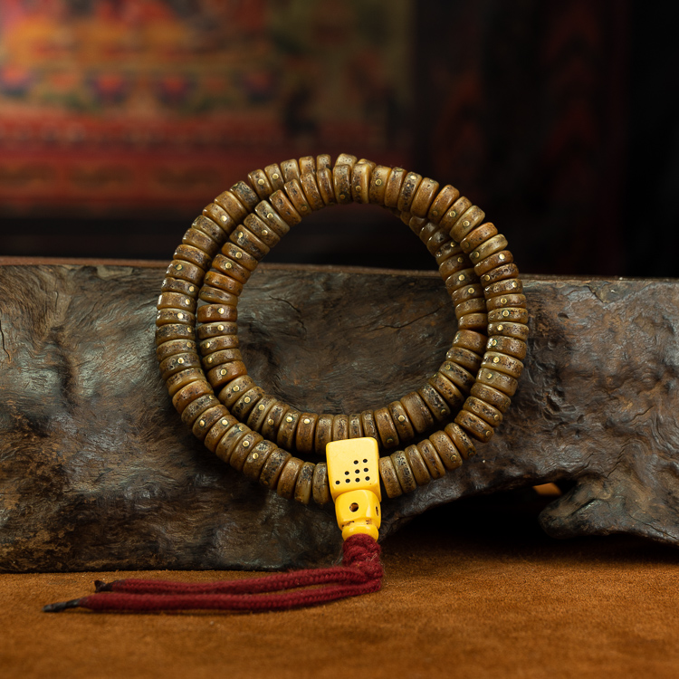 罕见老料镶嵌满z钉老念珠佛珠